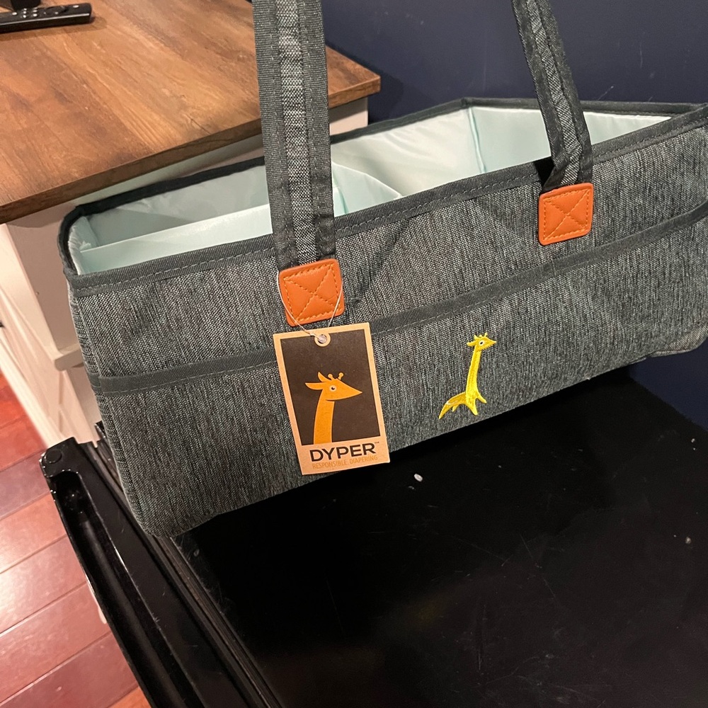 Dyper Gray and Tan Tote Bag